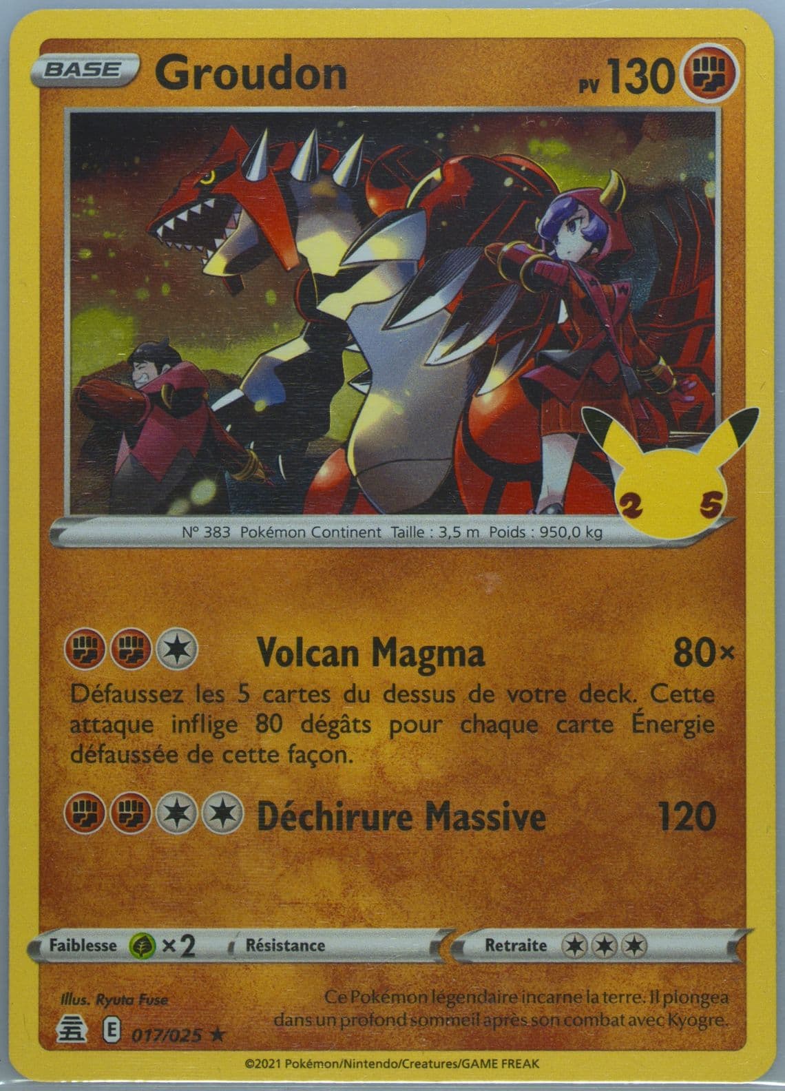 Groudon French (017) 2021 Pokemon Celebrations