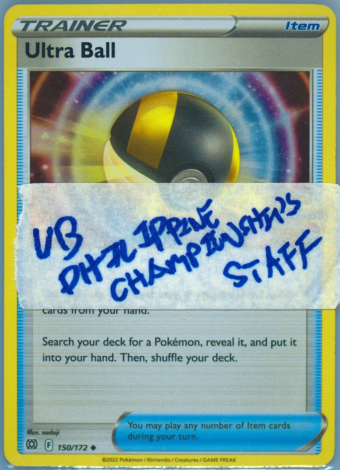 Ultra Ball-Holo Pokemon Championship 2022-2023 Philippines-Staff (150) 2022 Pokemon Sword & Shield Brilliant Stars