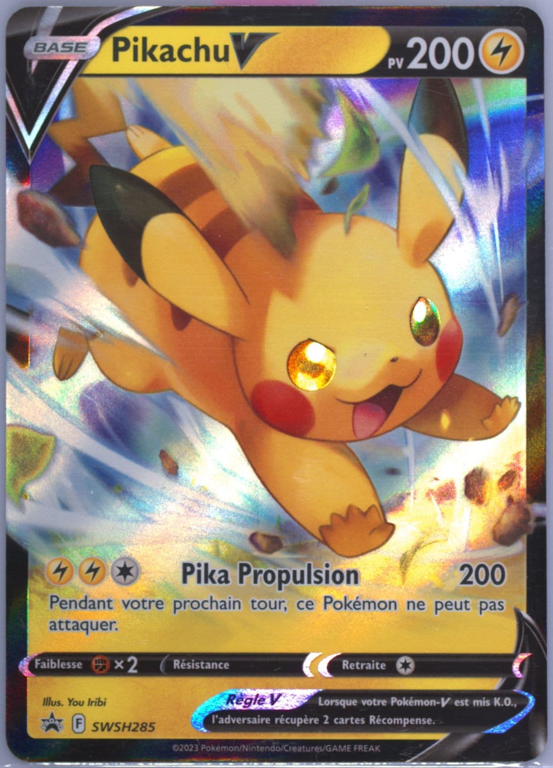 Pikachu V Crown Zenith Collections-Pikachu Vmax-French (285) 2023 Pokemon Swsh Black Star Promo