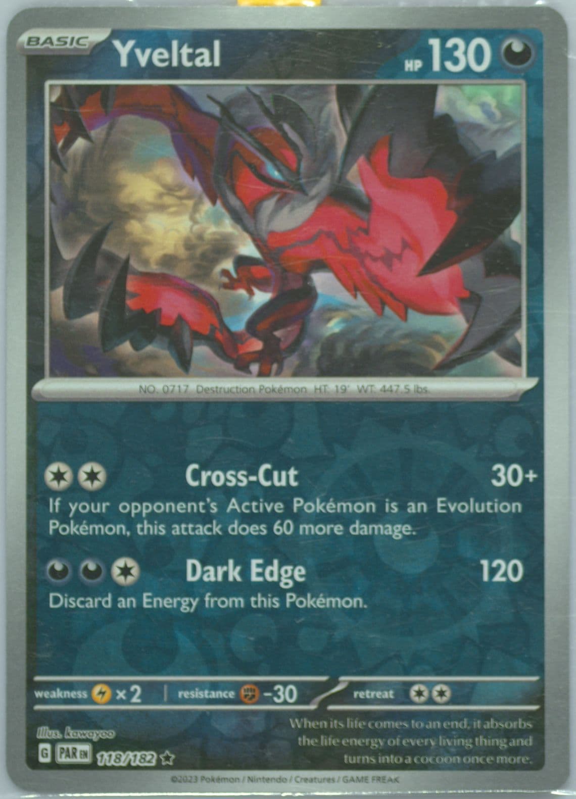 Yveltal Reverse Holo (118) 2023 Pokemon Par EN-Paradox Rift