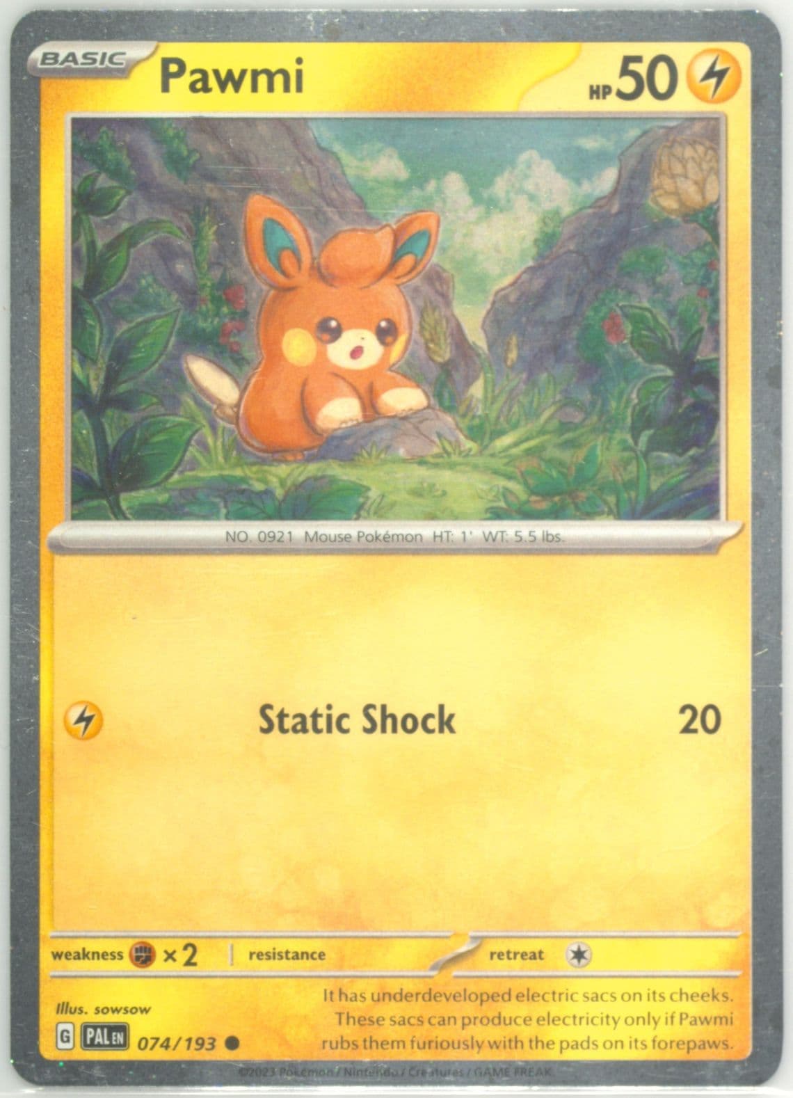 Pawmi Paldea Adventure Chest (074) 2023 Pokemon Pal EN-Paldea Evolved