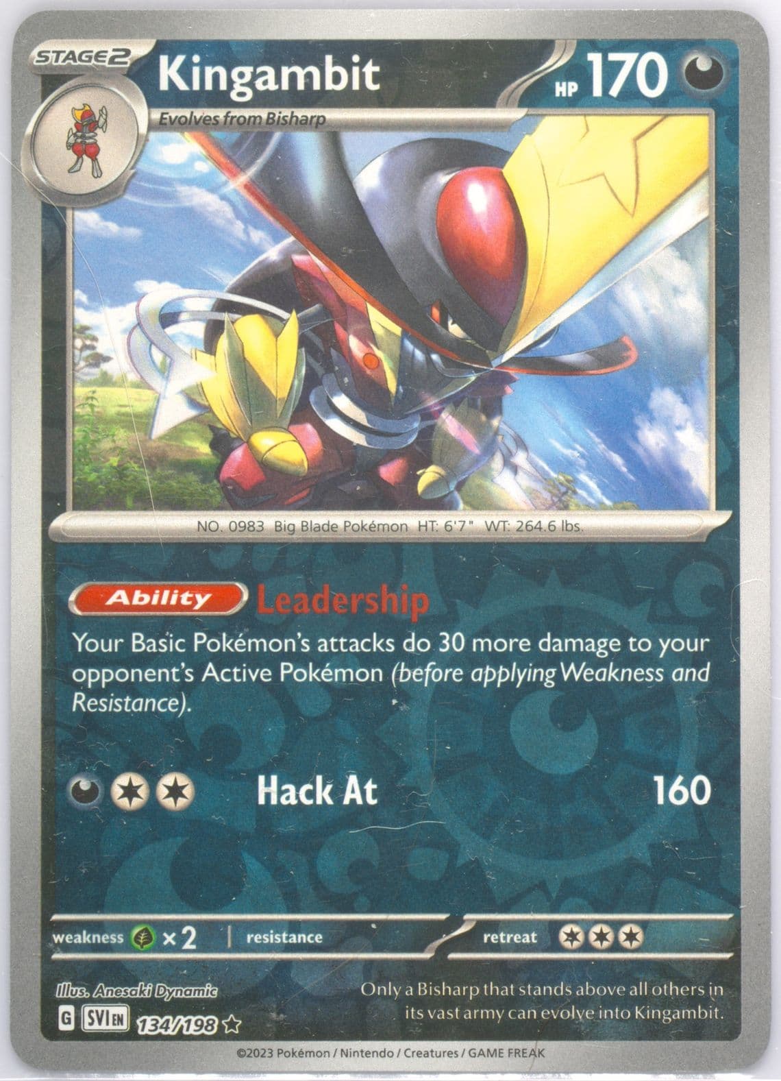 Kingambit Reverse Holo (134) 2023 Pokemon Svi EN-Scarlet & Violet