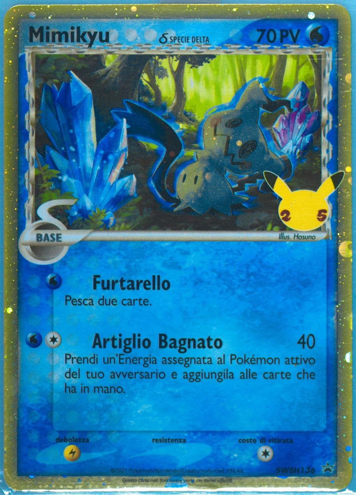 Mimikyu-Holo Celebrations Collection-Italian (136) 2021 Pokemon Swsh Black Star Promo