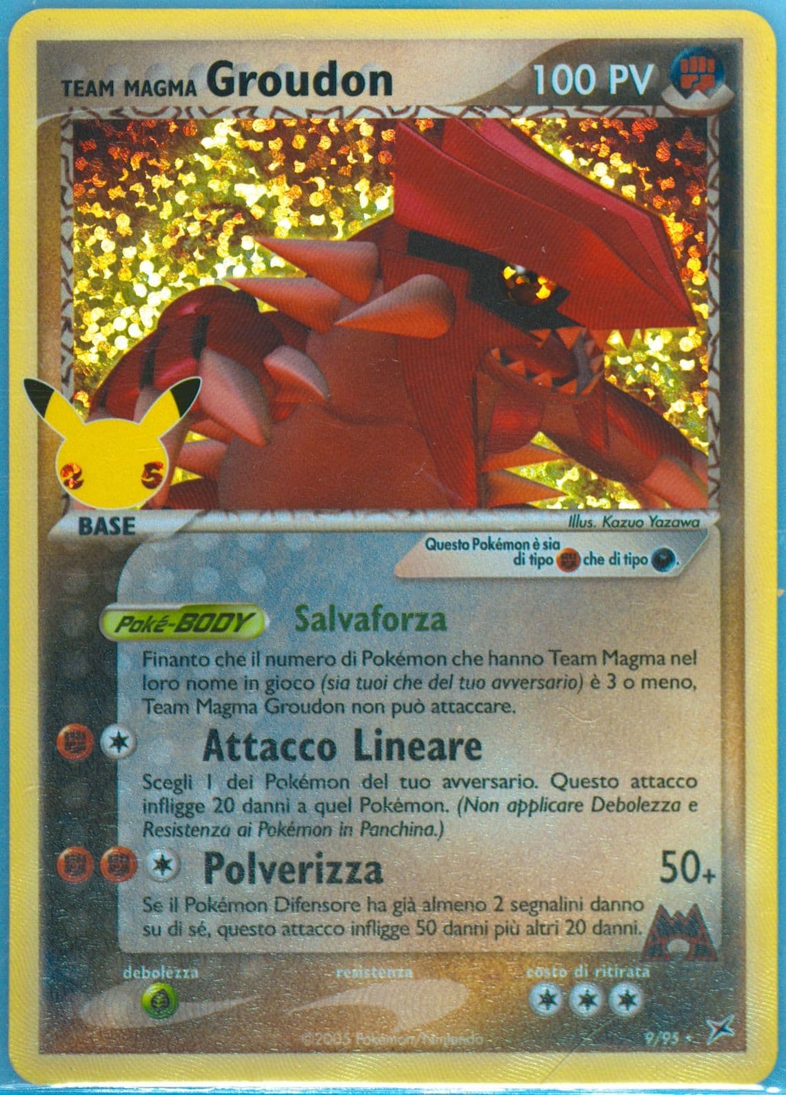 Team Magma Groudon-Holo Italian (9) 2021 Pokemon Celebrations Classic Collection