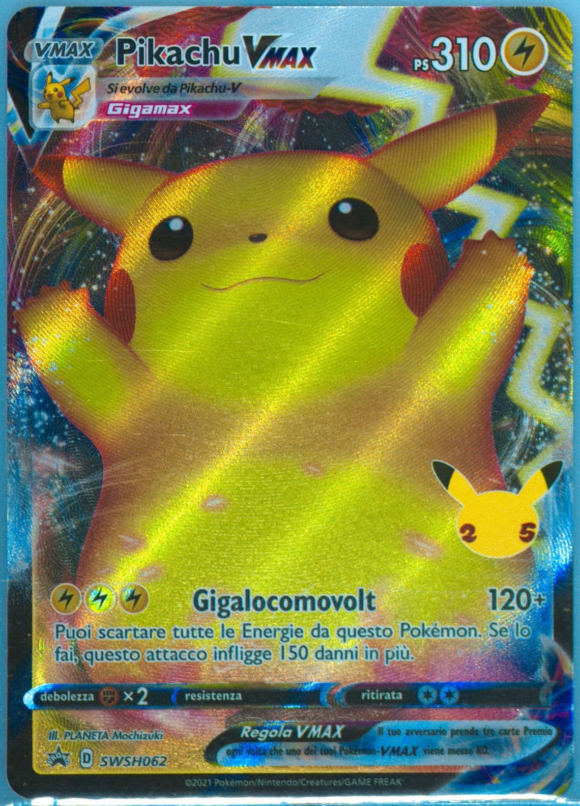Full Art/Pikachu Vmax Pikachu Vmax Box-Italian (062) 2021 Pokemon Swsh Black Star Promo