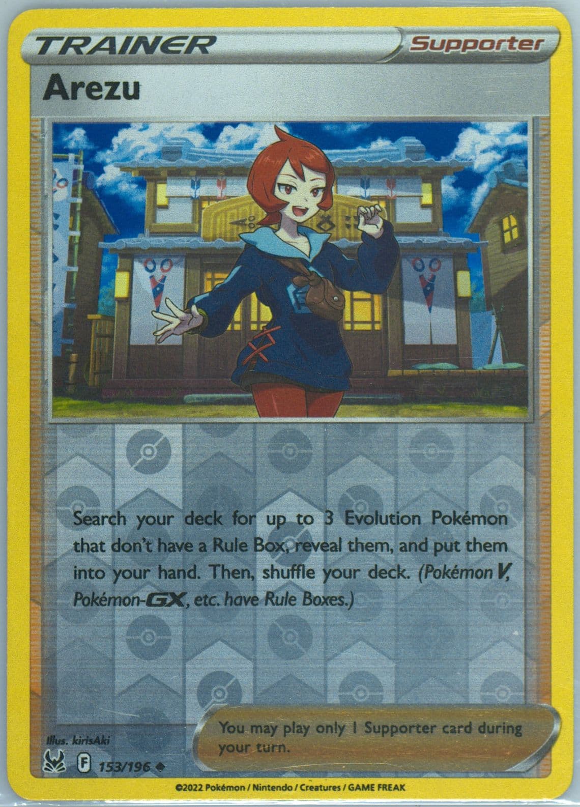 Arezu-Reverse Foil (153) 2022 Pokemon Sword & Shield Lost Origin