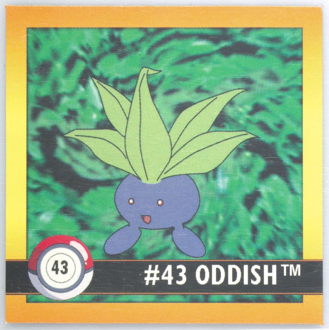 Oddish (43) 1999 Pokemon Stickers Series 1
