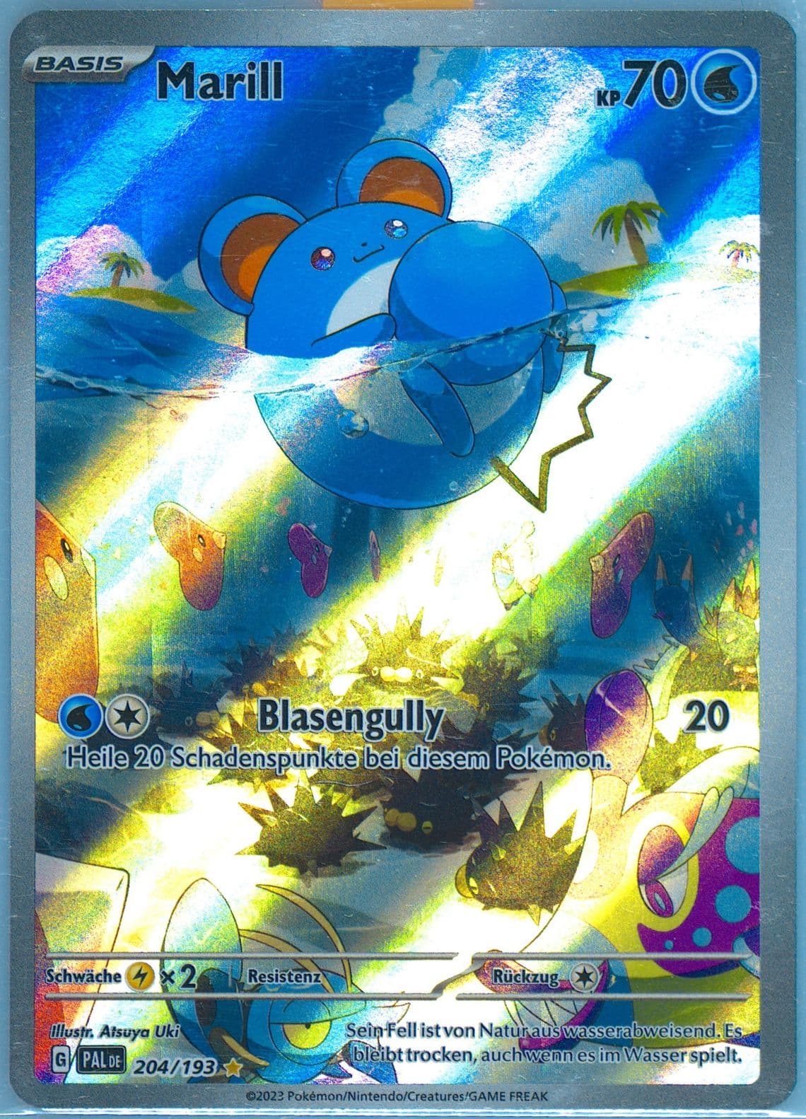 Marill Illustration Rare (204) 2023 Pokemon German Pal de-Paldea Evolved