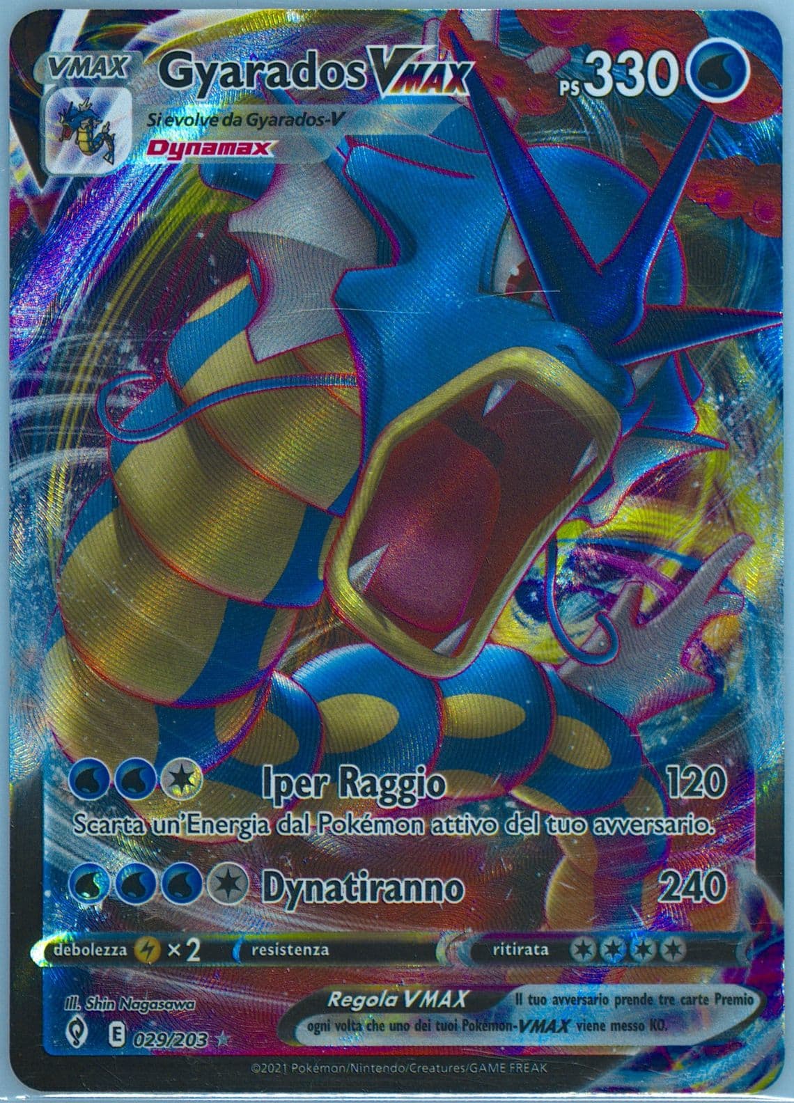 Full Art/Gyarados Vmax Italian (029) 2021 Pokemon Sword & Shield Evolving Skies