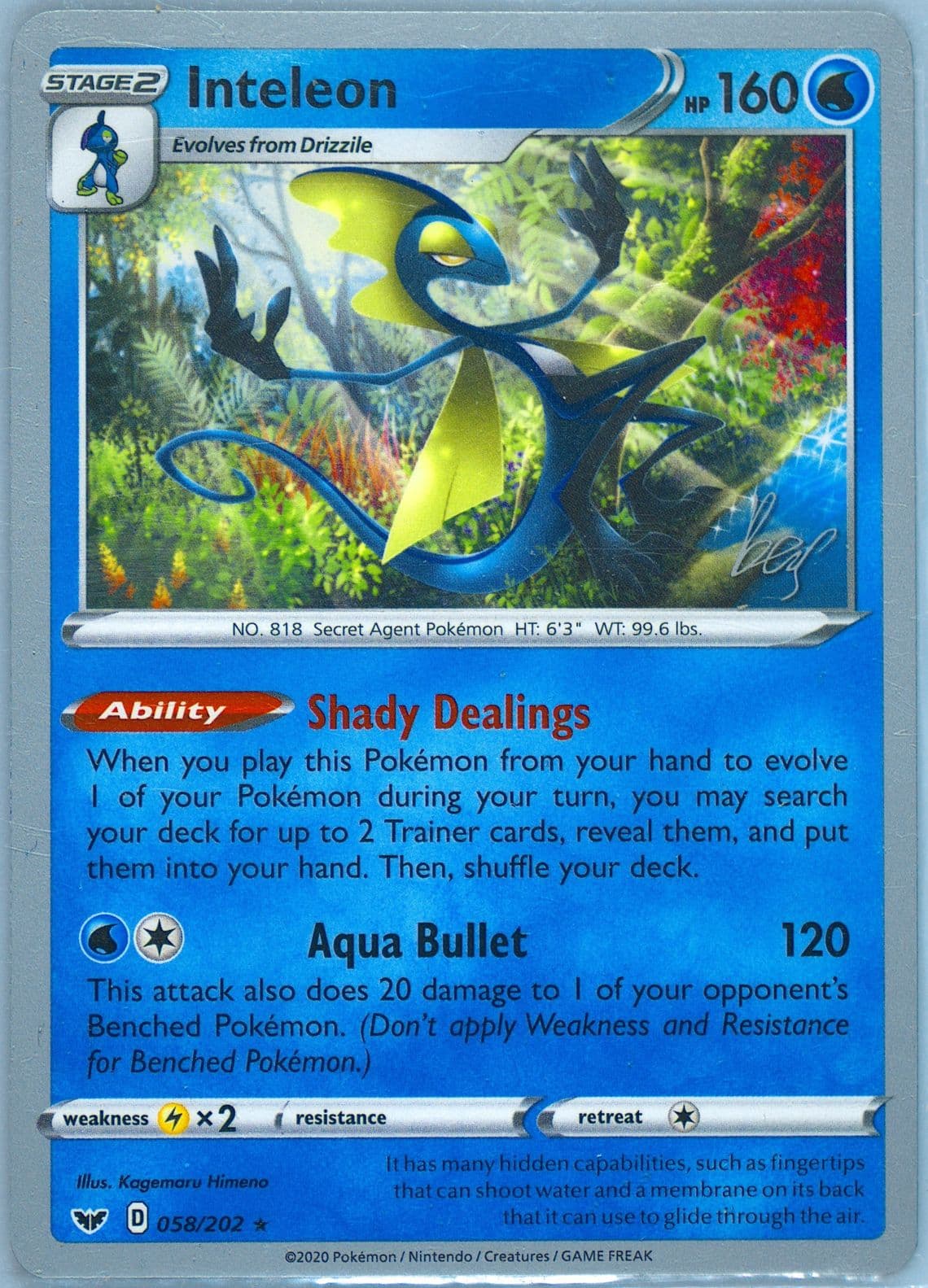 Inteleon Cheryl Again (058) 2023 Pokemon 2022 World Championships Deck: Cheryl Again