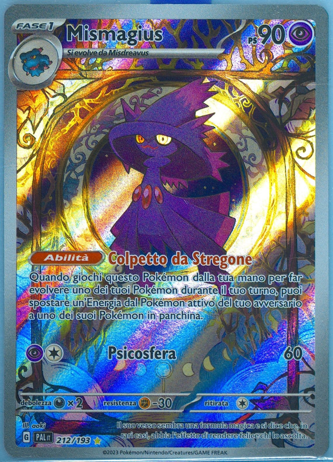 Mismagius Illustration Rare (212) 2023 Pokemon Italian Pal It-Paldea Evolved