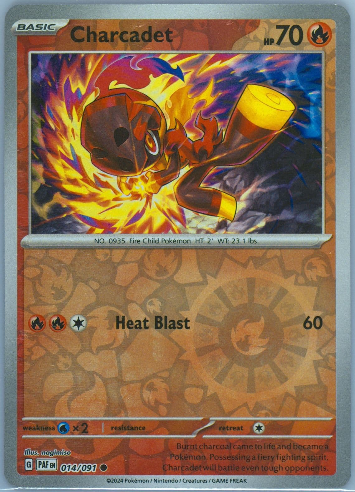 Charcadet Reverse Holo (014) 2024 Pokemon Paf EN-Paldean Fates