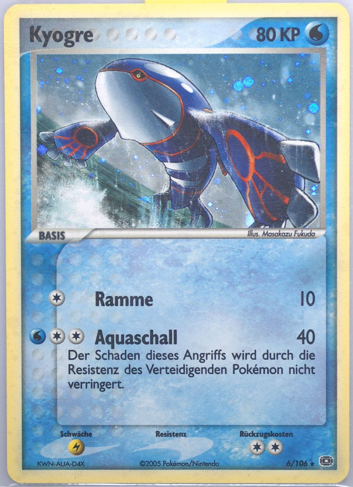 Kyogre-Holo German (6) 2005 Pokemon EX Emerald