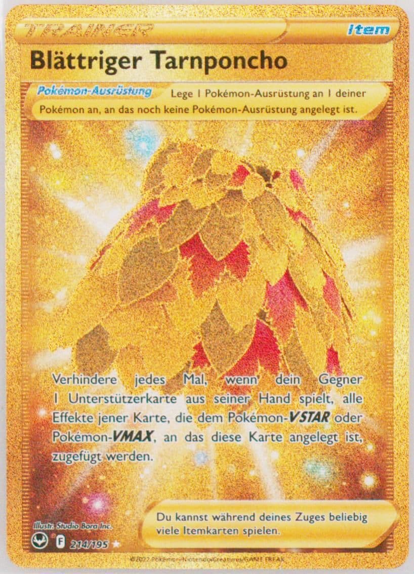 Full Art/Blattriger Tarnponcho German-Secret (214) 2022 Pokemon Sword & Shield Silver Tempest