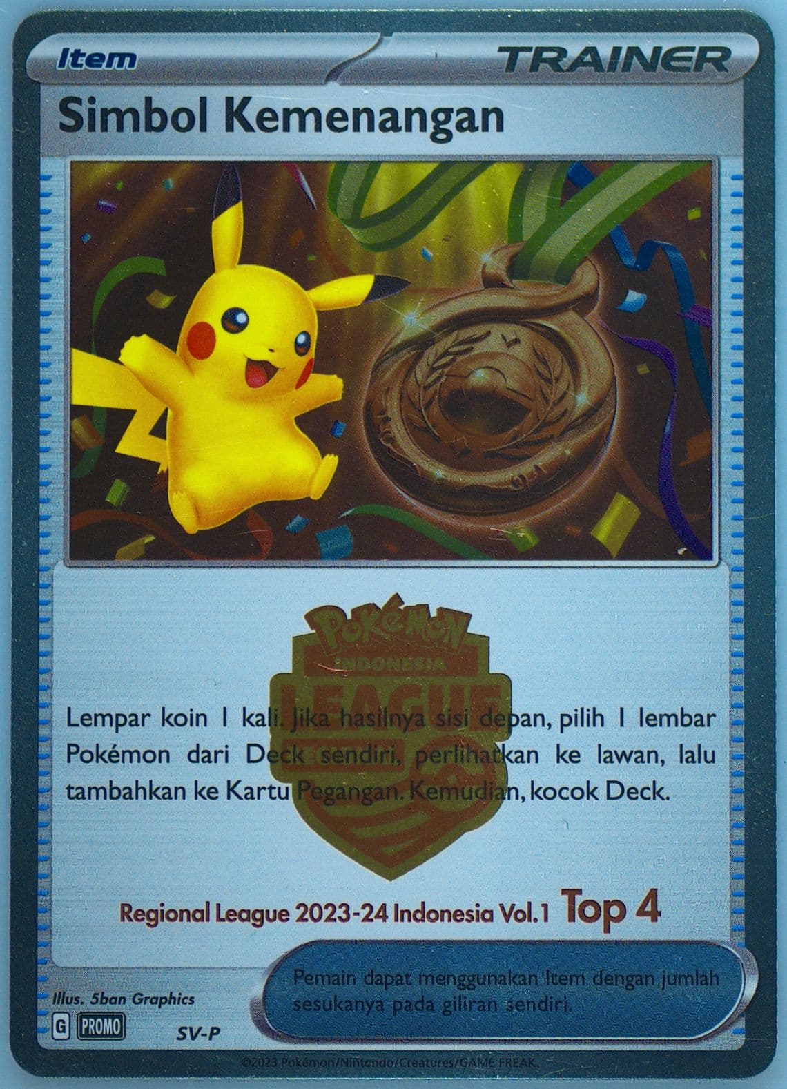 Victory Symbol Regional League 2023-2024 Indonesia Volume 1-Top 4 (SV-P) 2023 Pokemon Indonesian SV Promo
