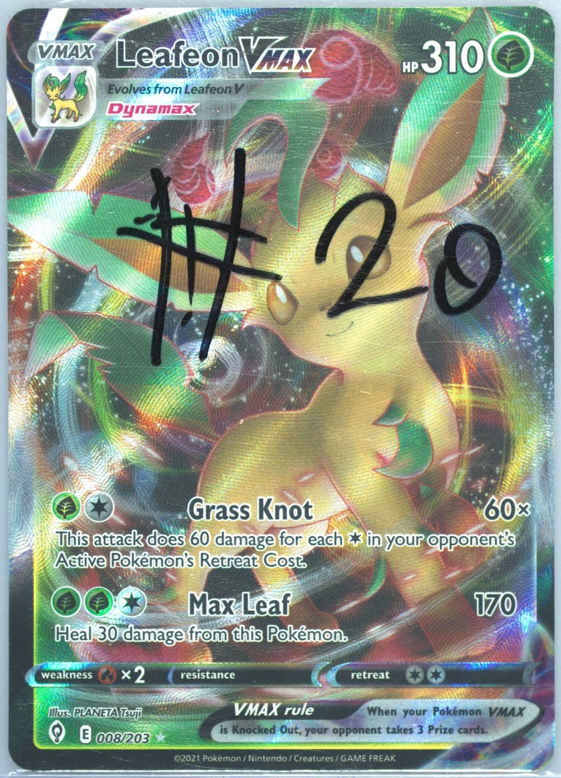 Full Art/Leafeon Vmax (008) 2022-2023 Pokemon Play! Pokemon Prize Pack