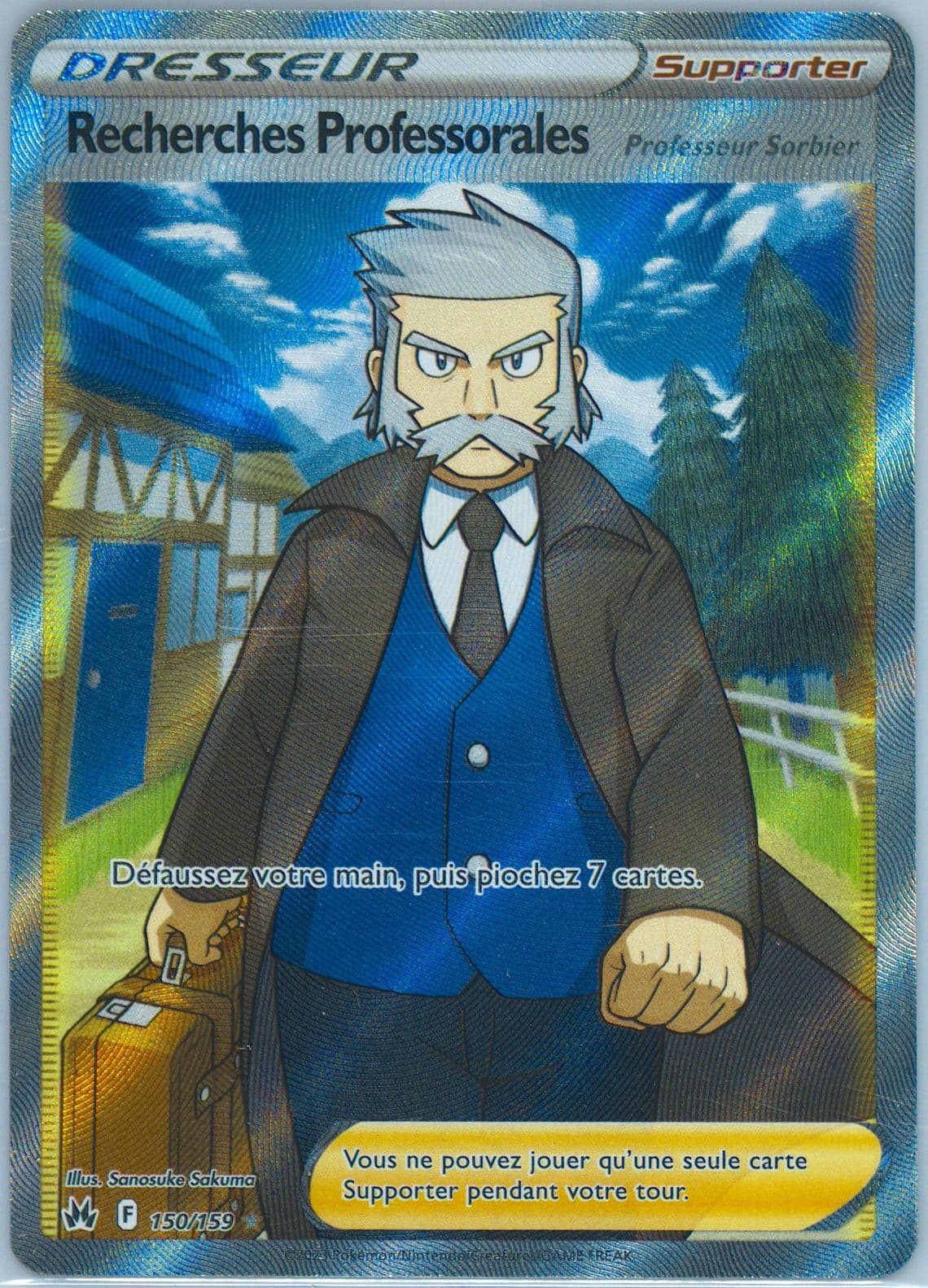 Full Art/Professor's Research French (150) 2023 Pokemon Sword and Shield Crown Zenith
