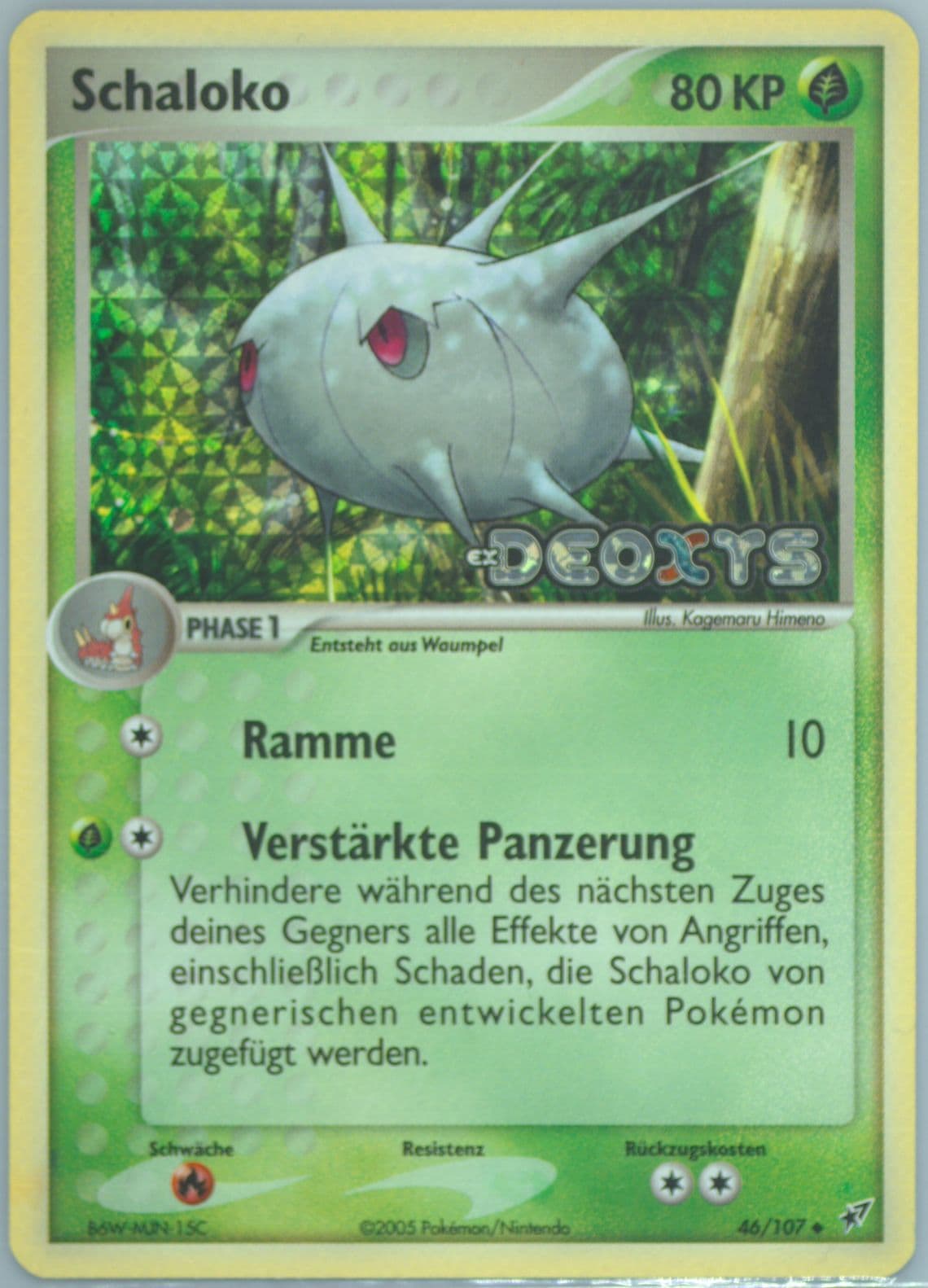 Schaloko-Reverse Foil German (46) 2005 Pokemon EX Deoxys
