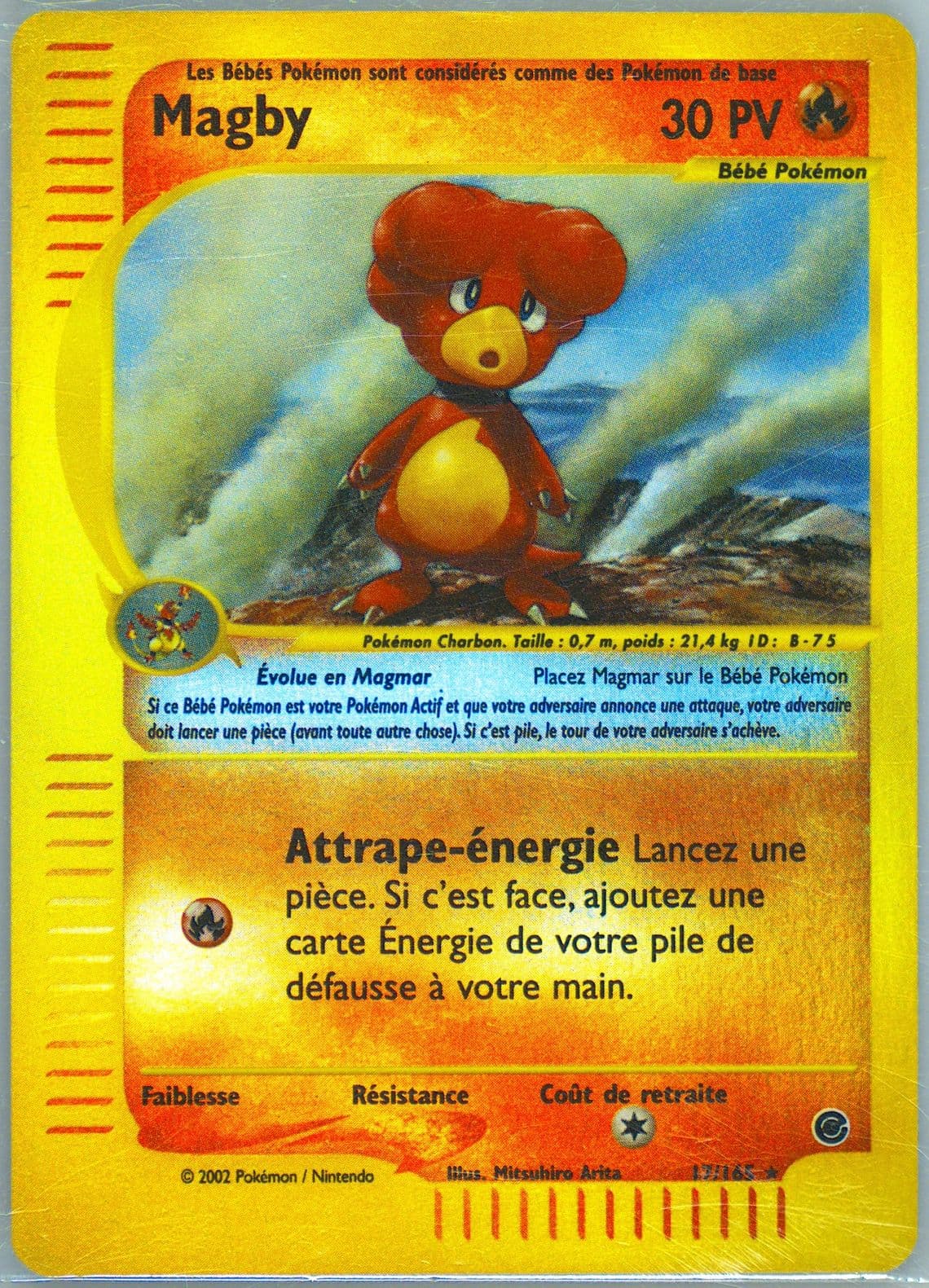 Magby-Reverse Foil French (17) 2002 Pokemon Expedition