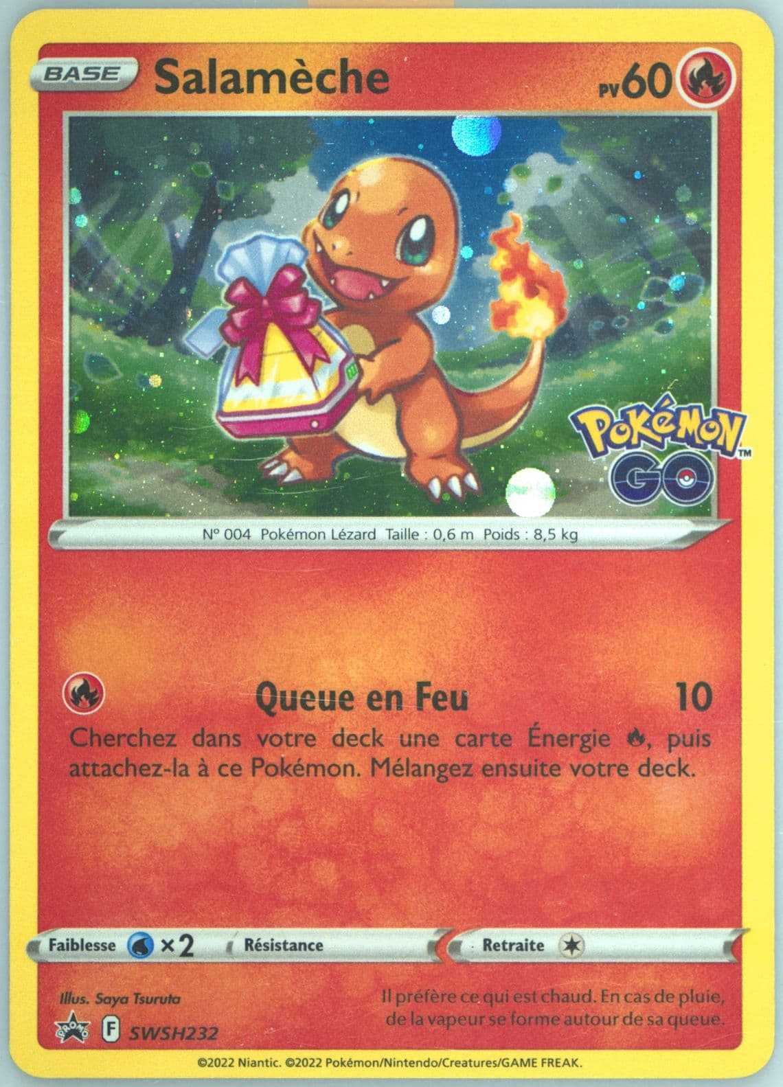 Salameche-Holo Pokemon Go Pin Collection-Charmander-French (232) 2022 Pokemon Swsh Black Star Promo