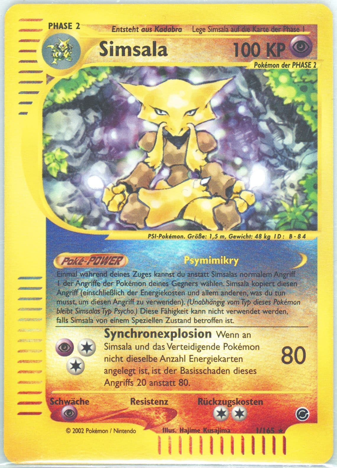 Simsala-Reverse Foil German (1) 2002 Pokemon Expedition