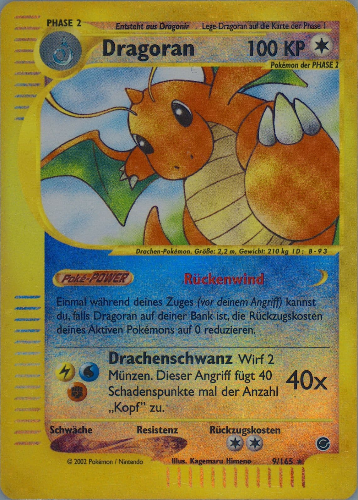 Dragoran-Reverse Foil German (9) 2002 Pokemon Expedition