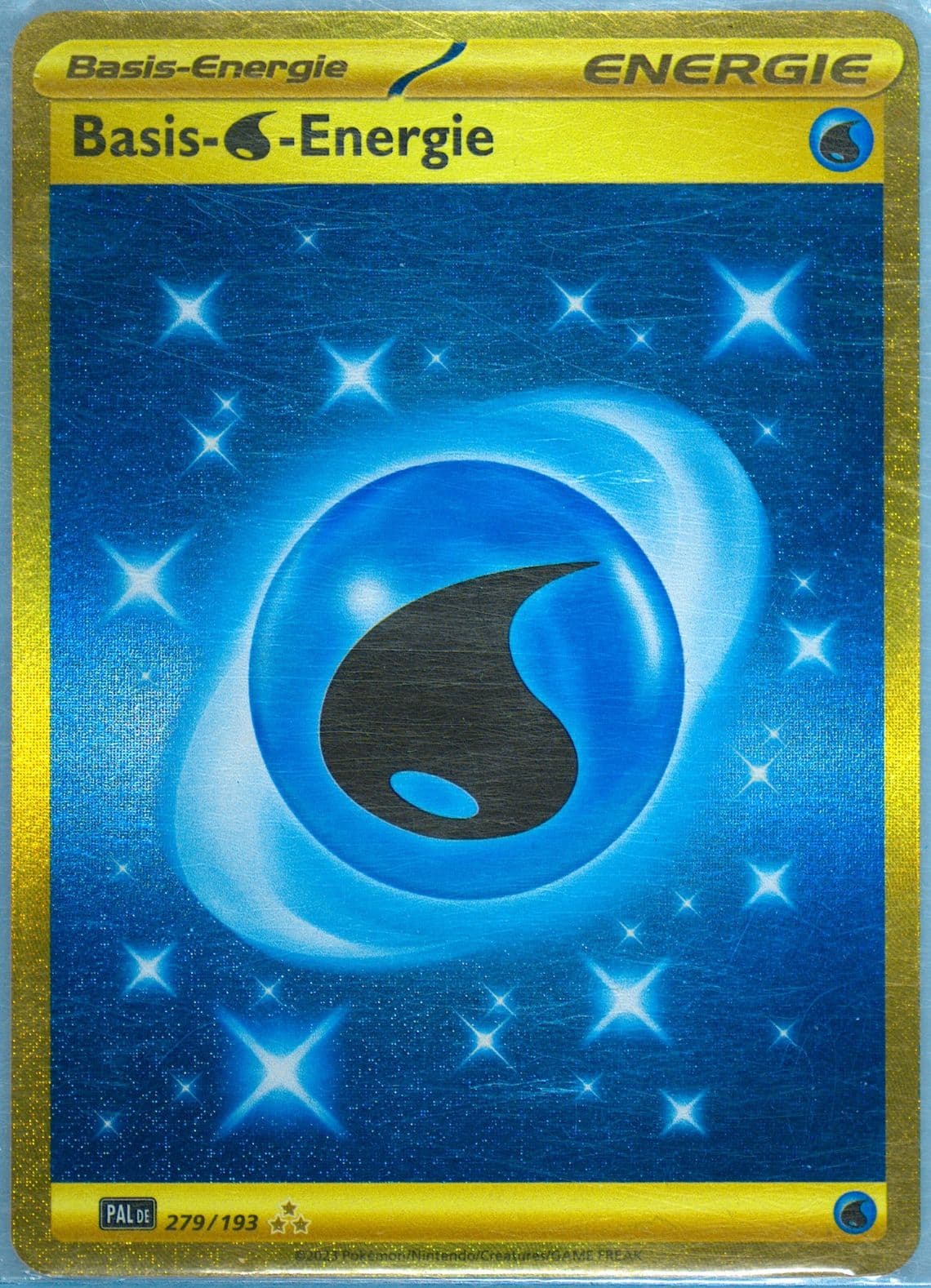 Basic Water Energy Hyper Rare (279) 2023 Pokemon German Pal de-Paldea Evolved