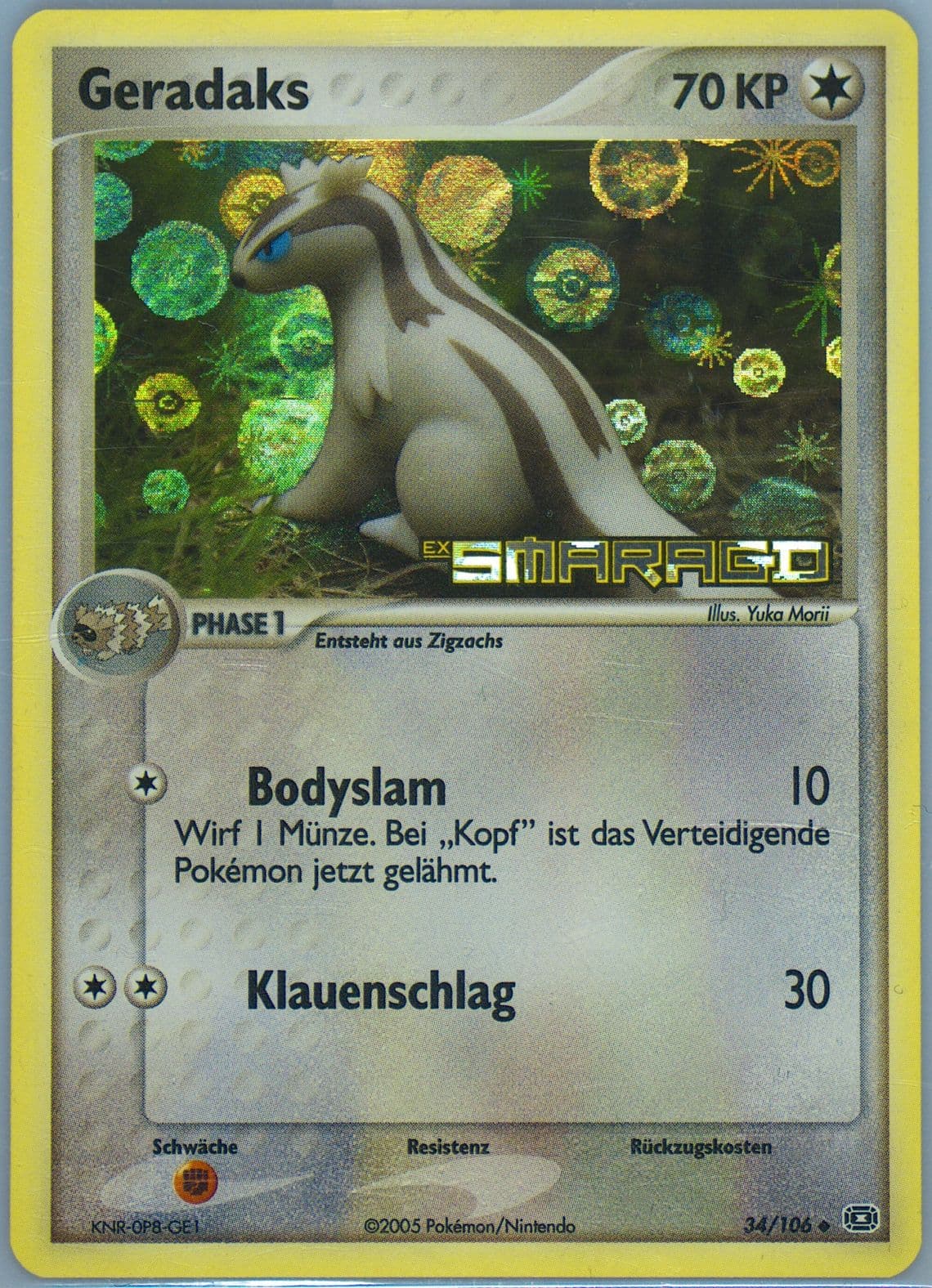 Geradaks-Reverse Foil German (34) 2005 Pokemon EX Emerald