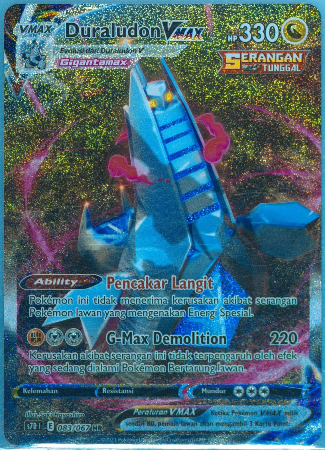 Full Art/Duraludon Vmax-Hyper (083) 2021 Pokemon Indonesian Sword & Shield Skyscraping Perfection