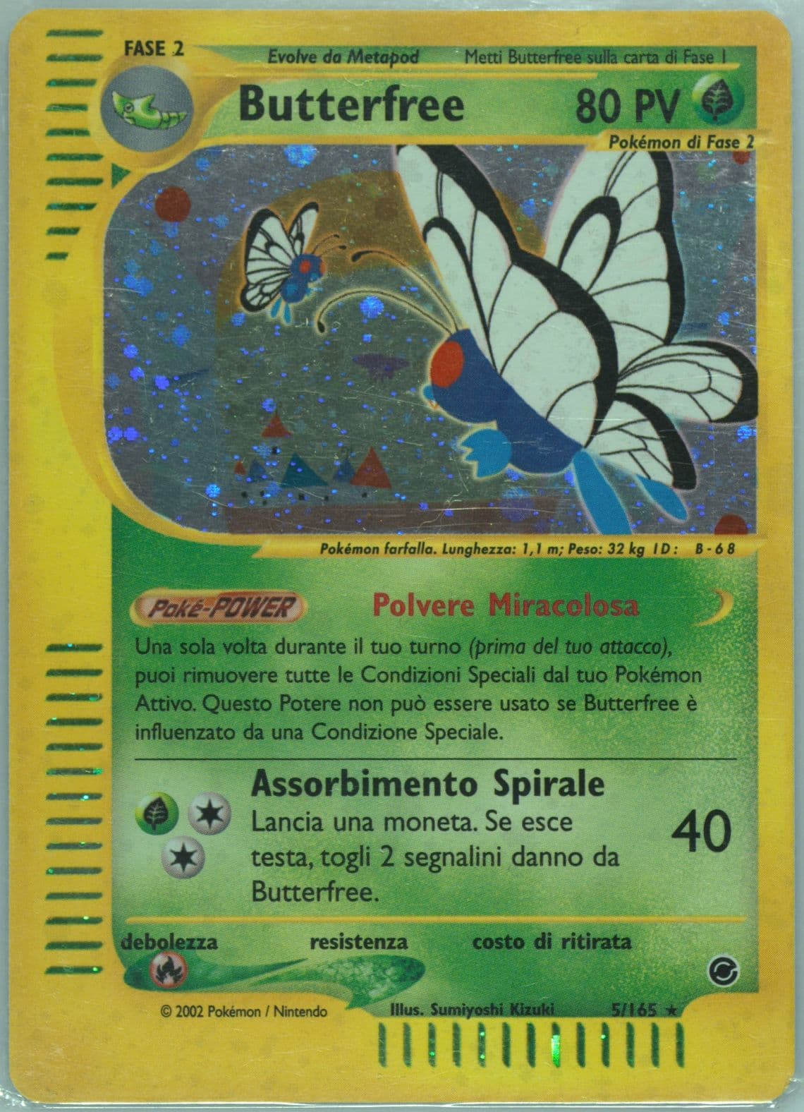 Butterfree-Holo Italian (5) 2002 Pokemon Expedition