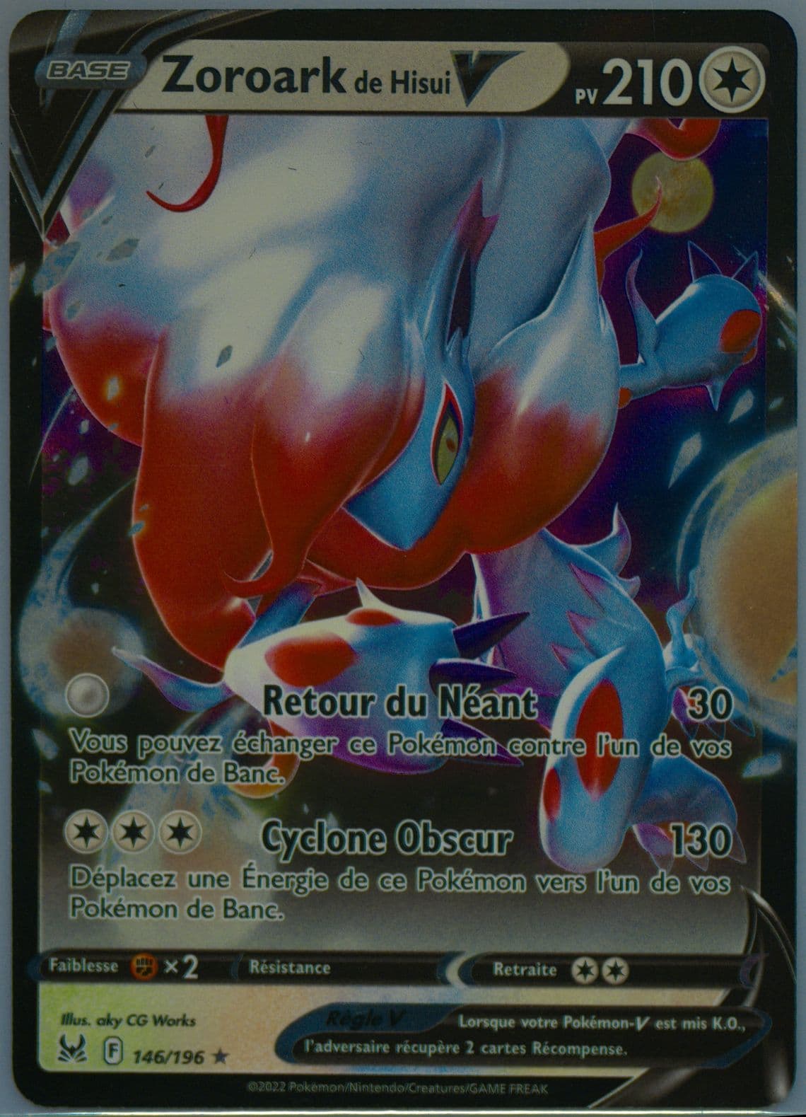 Zoroark de Hisui V French (146) 2022 Pokemon Sword & Shield Lost Origin