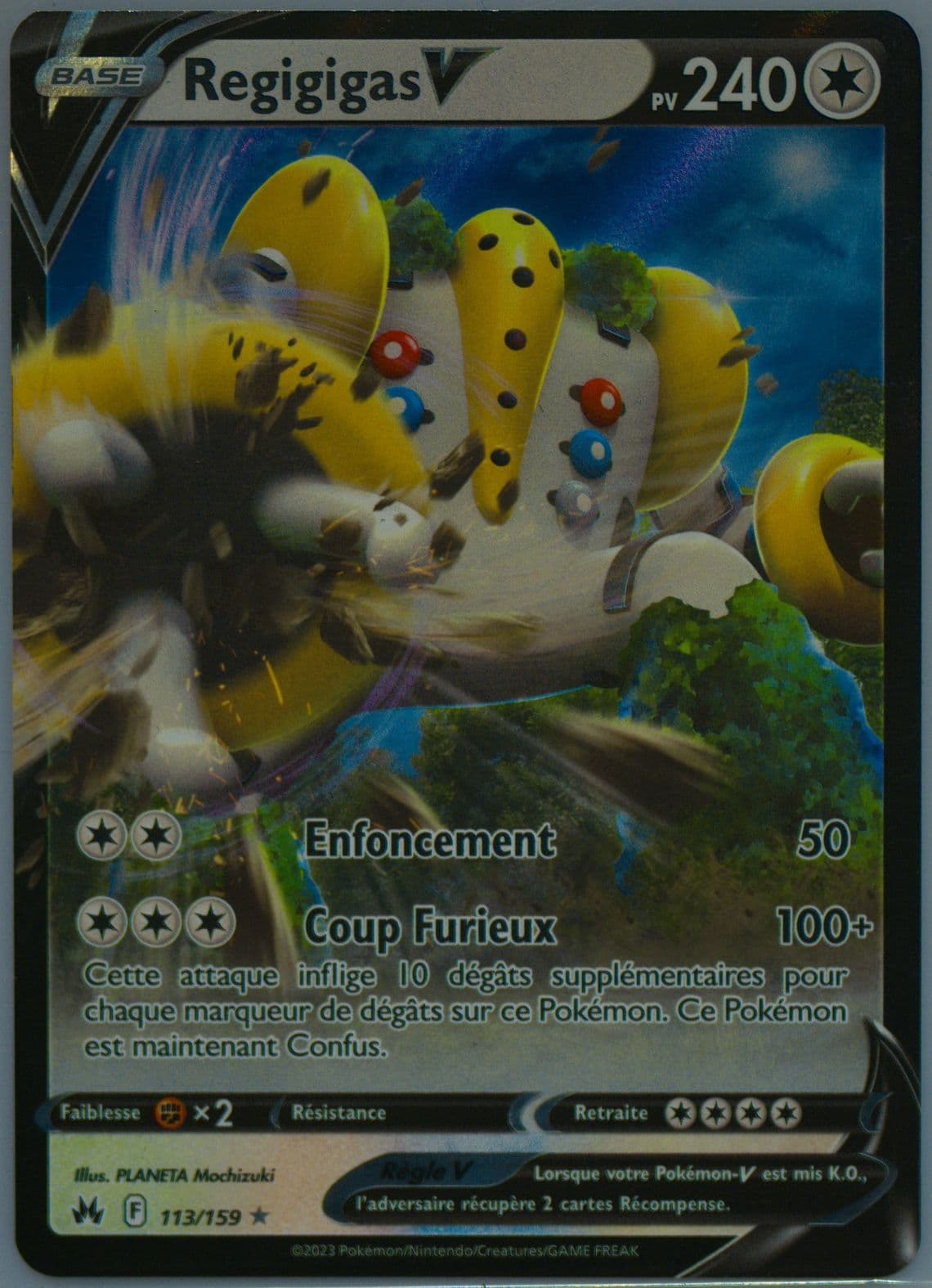 Regigigas V French (113) 2023 Pokemon Sword and Shield Crown Zenith