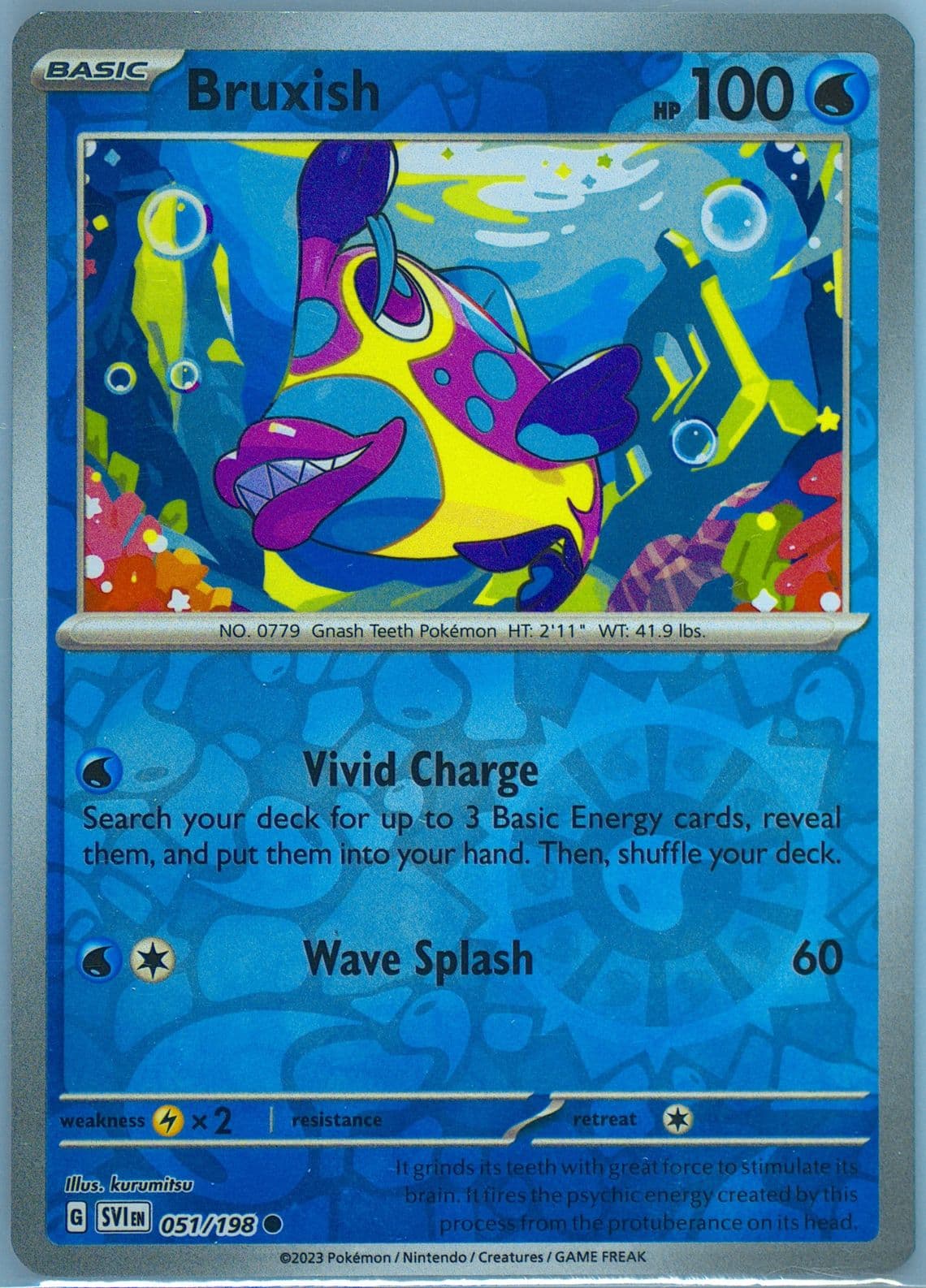 Bruxish Reverse Holo (051) 2023 Pokemon Svi EN-Scarlet & Violet