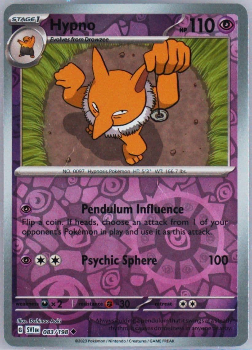Hypno Reverse Holo (083) 2023 Pokemon Svi EN-Scarlet & Violet