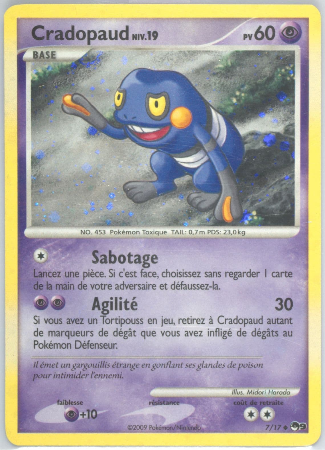 Cradopaud-Holo French (7) 2009 Pokemon Pop Series 9