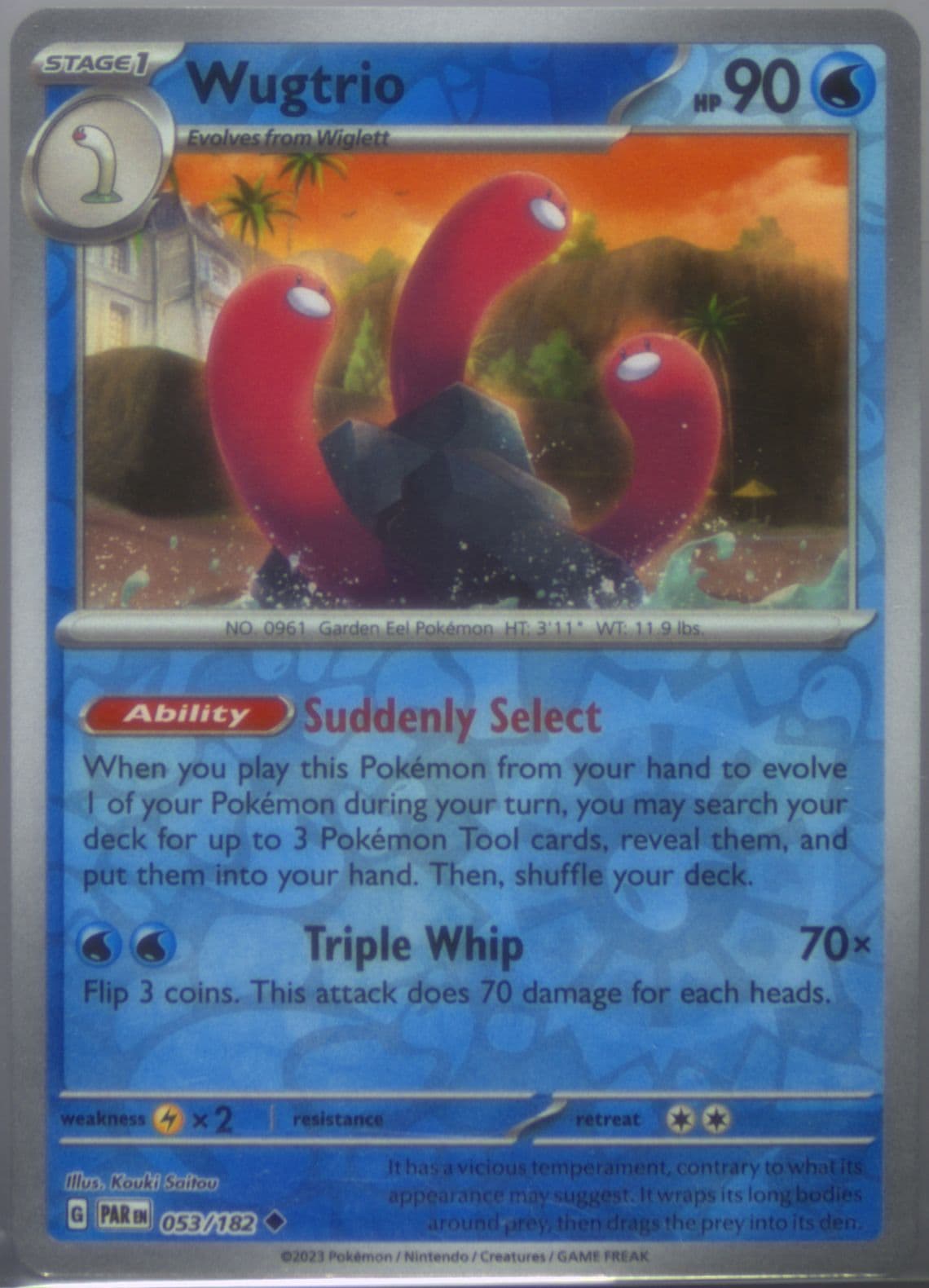 Wugtrio Reverse Holo (053) 2023 Pokemon Par EN-Paradox Rift