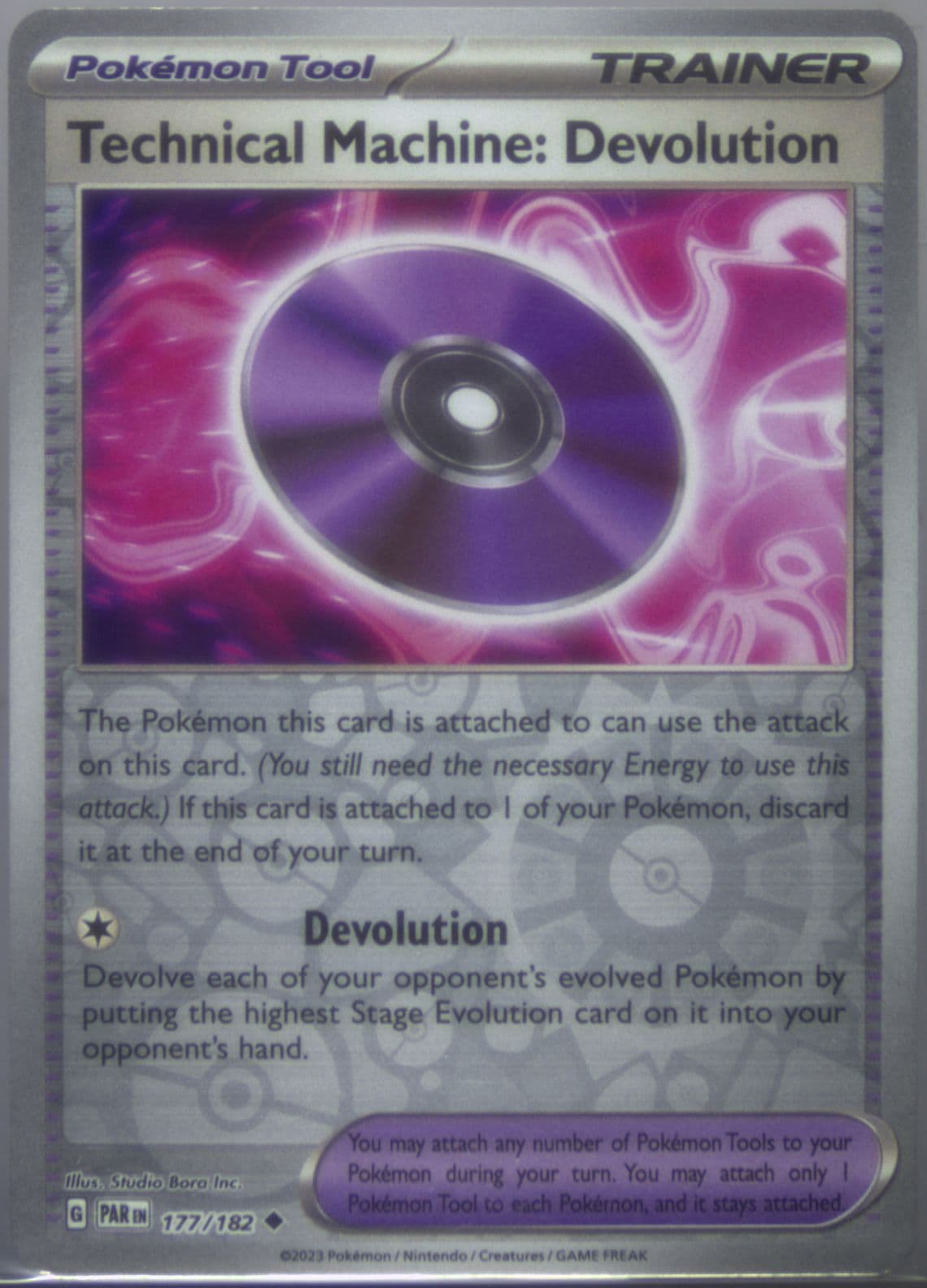 Technical Machine: Devolution Reverse Holo (177) 2023 Pokemon Par EN-Paradox Rift