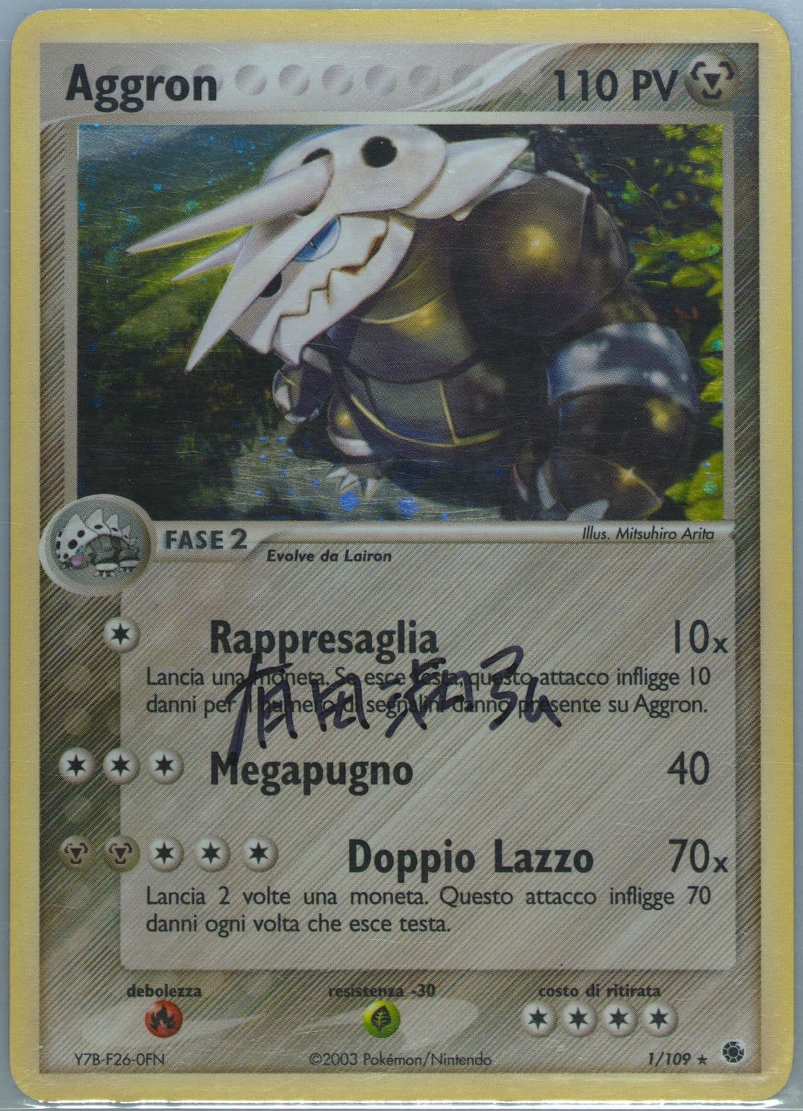 Aggron-Holo Italian (1) 2003 Pokemon EX Ruby & Sapphire