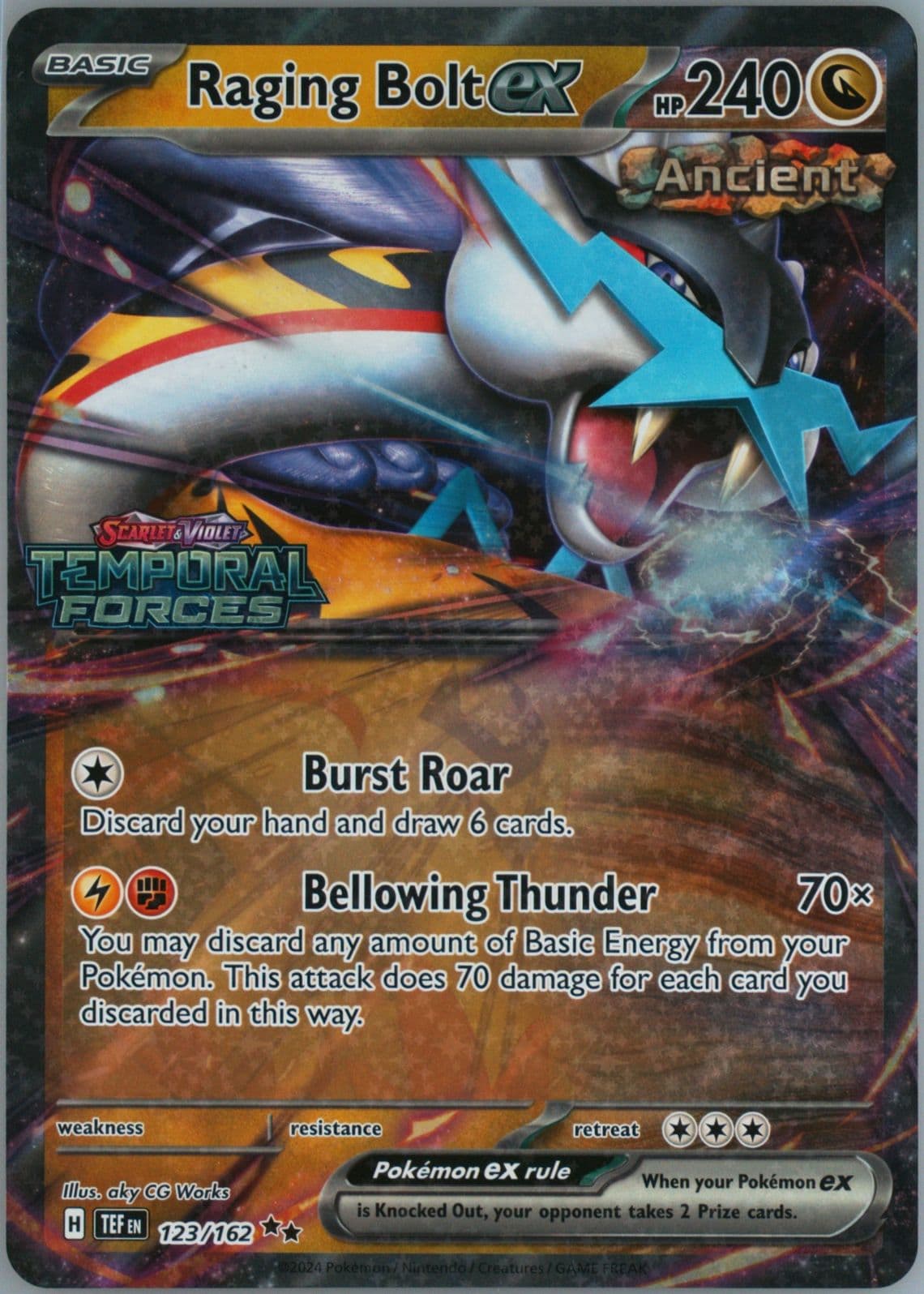 Raging Bolt EX Game UK Purchase Bonus-Jumbo (123) 2024 Pokemon Promo
