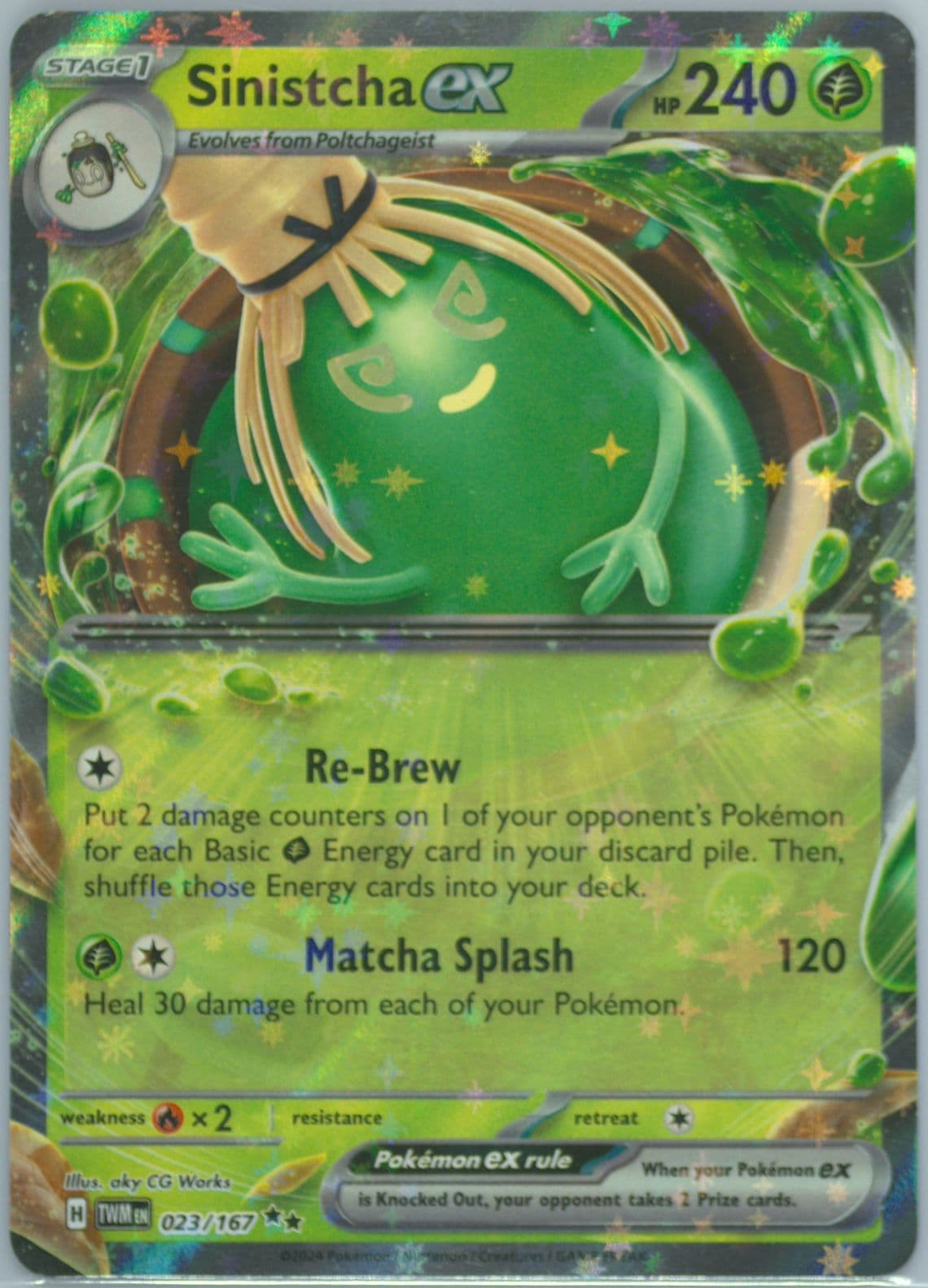 Sinistcha EX (023) 2024 Pokemon Twm EN-Twilight Masquerade