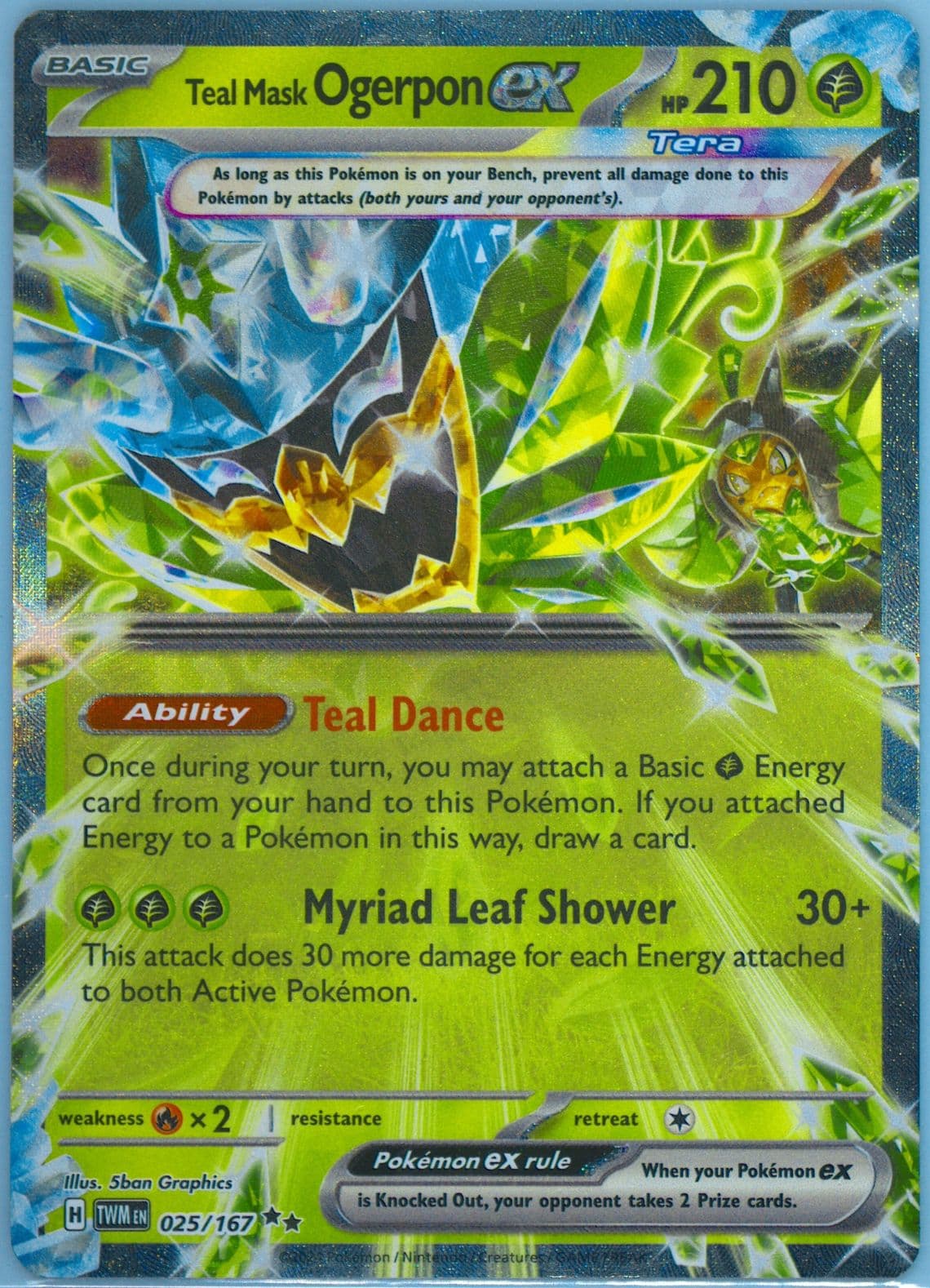 Teal Mask Ogerpon EX (025) 2024 Pokemon Twm EN-Twilight Masquerade