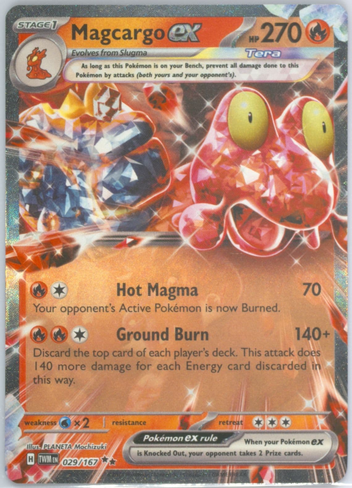 Magcargo EX (029) 2024 Pokemon Twm EN-Twilight Masquerade