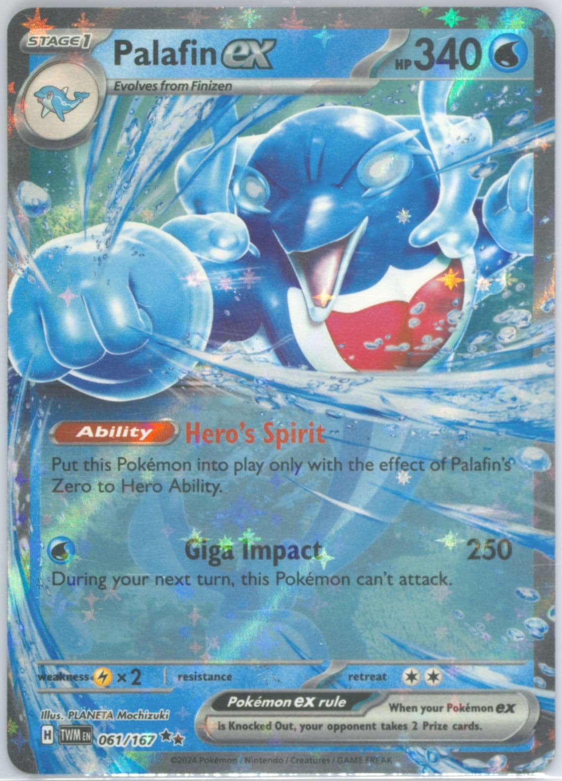 Palafin EX (061) 2024 Pokemon Twm EN-Twilight Masquerade