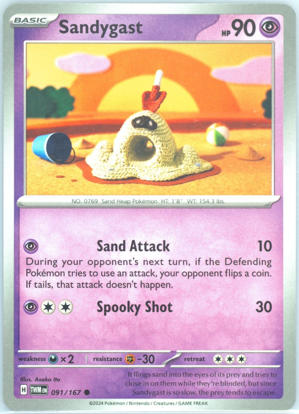 Sandygast (091) 2024 Pokemon Twm EN-Twilight Masquerade