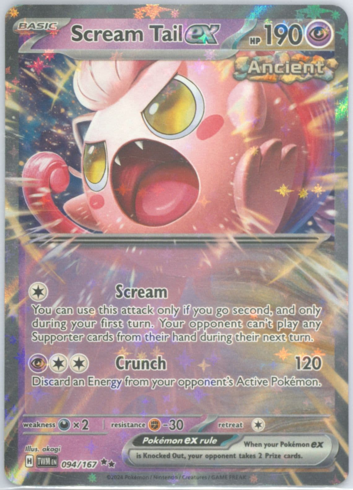 Scream Tail EX (094) 2024 Pokemon Twm EN-Twilight Masquerade