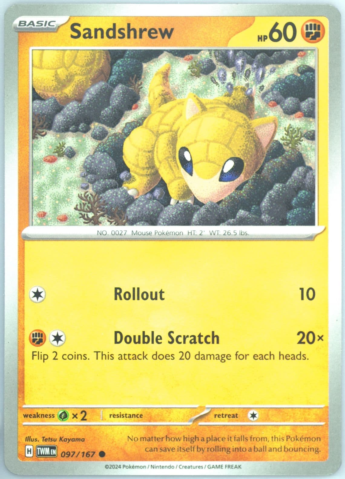 Sandshrew (097) 2024 Pokemon Twm EN-Twilight Masquerade