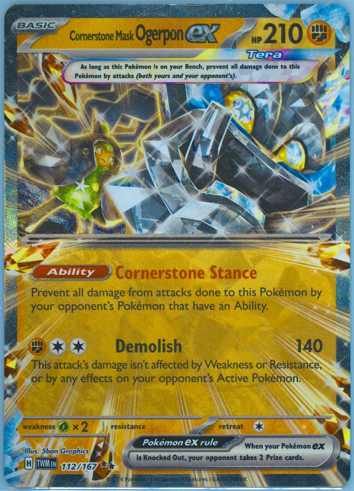 Cornerstone Mask Ogerpon EX (112) 2024 Pokemon Twm EN-Twilight Masquerade