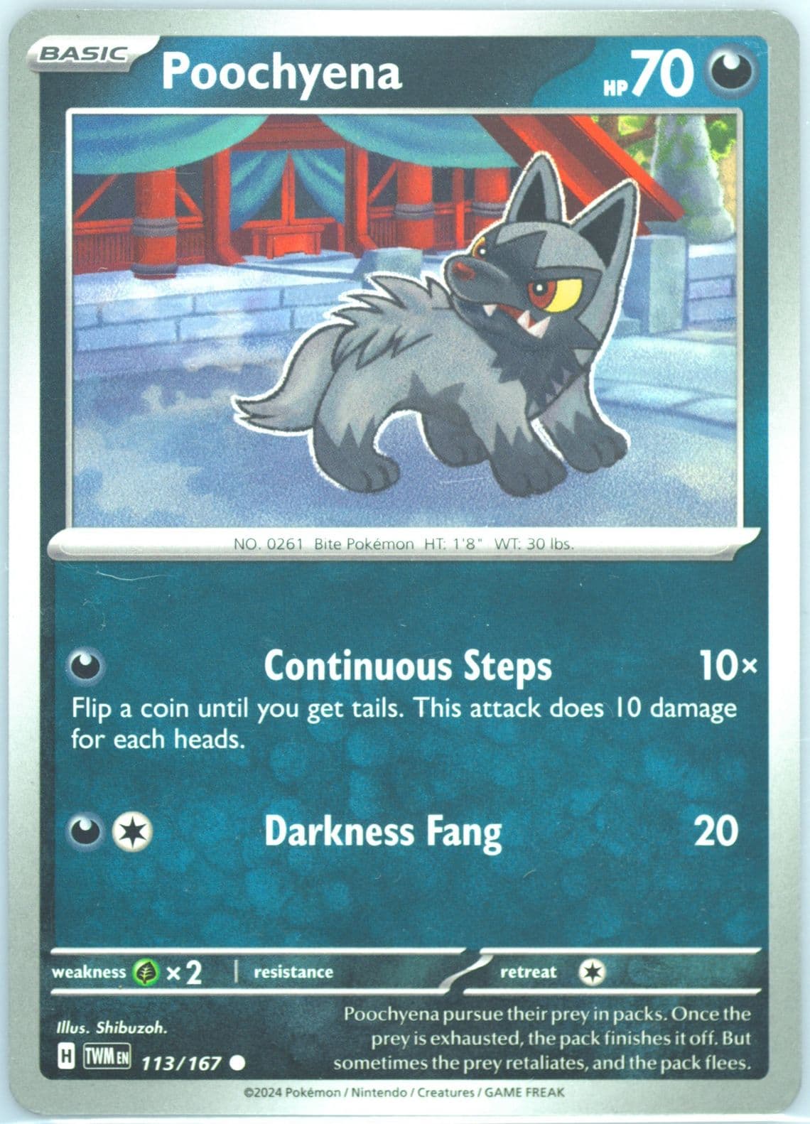 Poochyena (113) 2024 Pokemon Twm EN-Twilight Masquerade