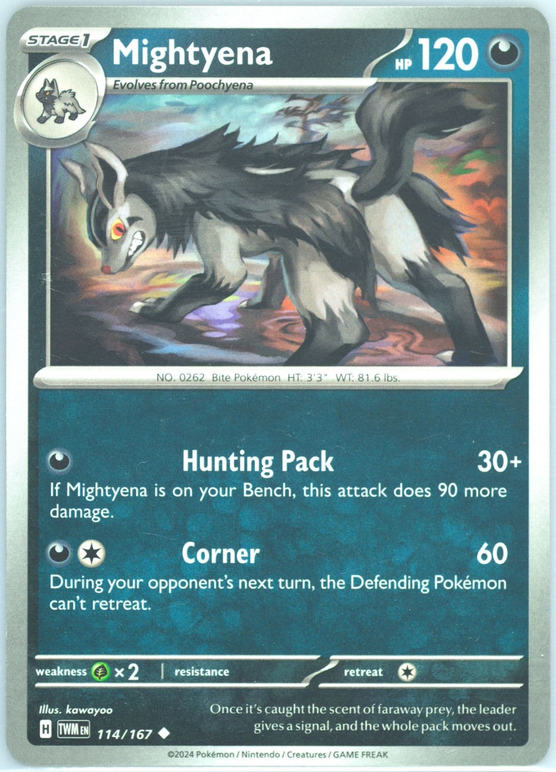 Mightyena (114) 2024 Pokemon Twm EN-Twilight Masquerade