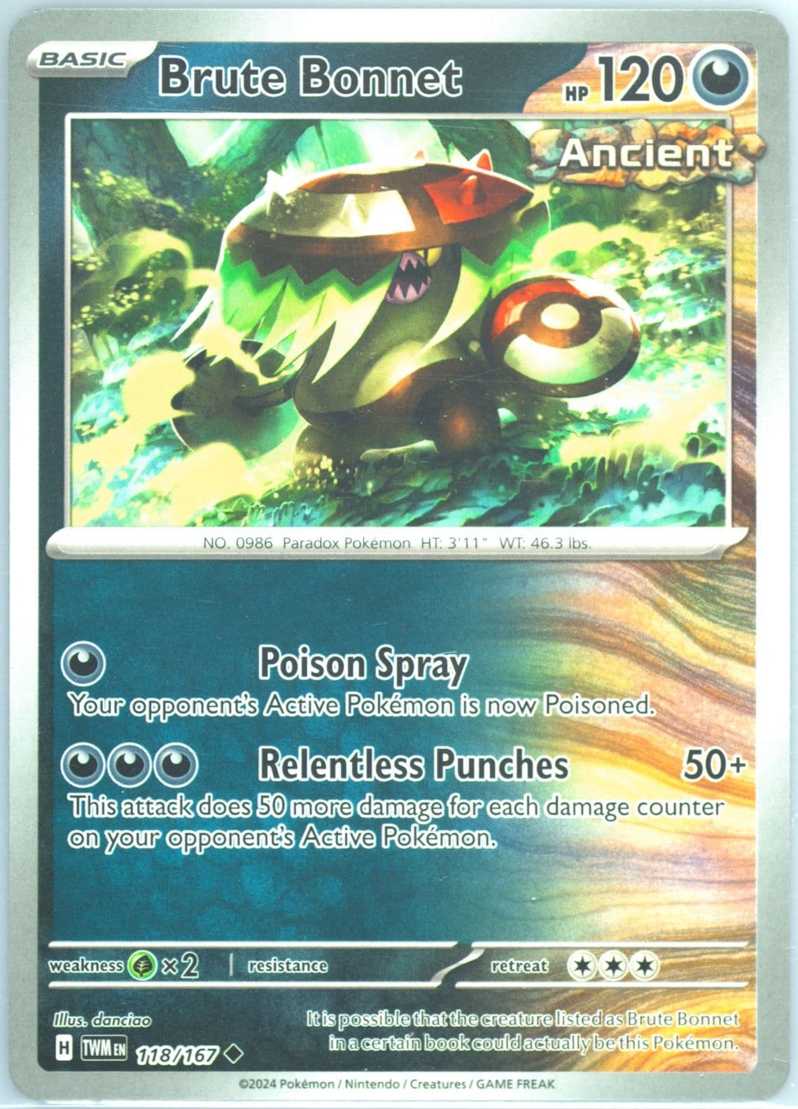 Brute Bonnet (118) 2024 Pokemon Twm EN-Twilight Masquerade